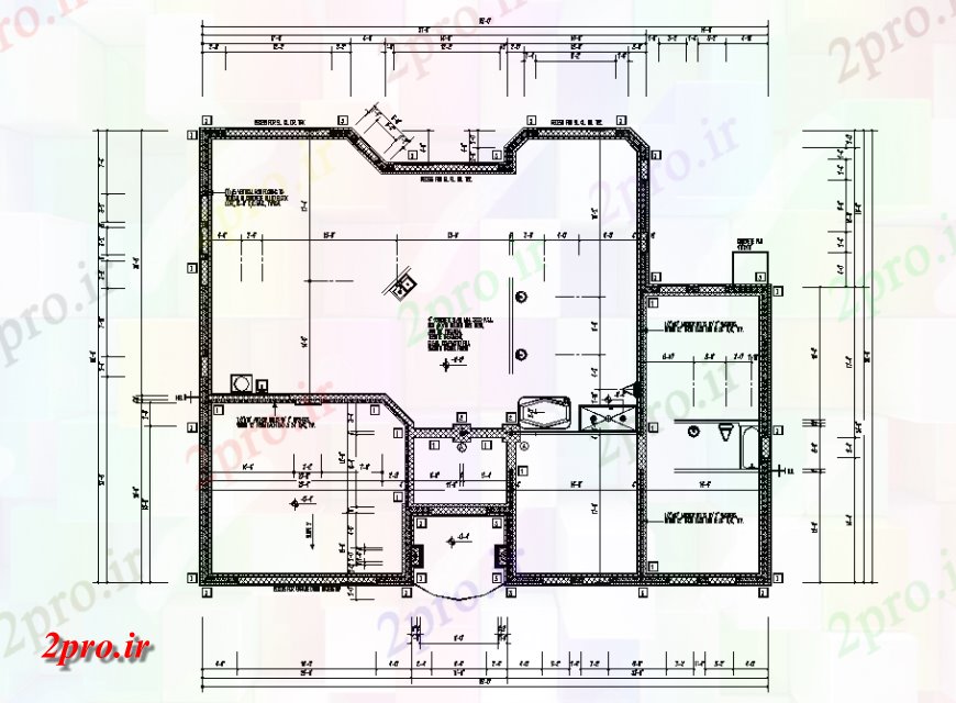 دانلود نقشه مسکونی ، ویلایی ، آپارتمان 62×78 متر 63 در 78 متر (کد36545)