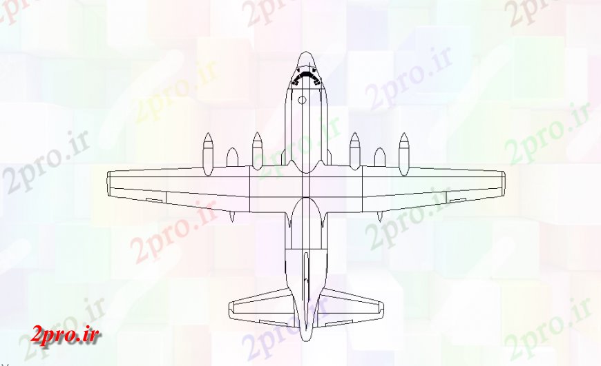دانلود نقشه طرح بلوک هواپیما   (کد36882)