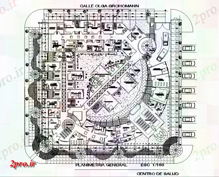 دانلود نقشه ساختمان صنعتی ، مجتمع تجاری ، کارخانه ، کارگاه 52×52 متر (کد36993)