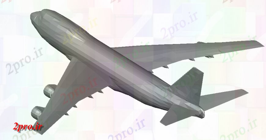 دانلود نقشه تریدی هواپیما جت  (کد37163)
