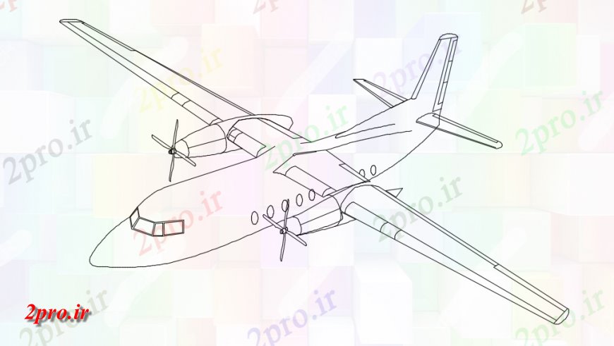 دانلود نقشه تریدی هواپیما جت  (کد37165)