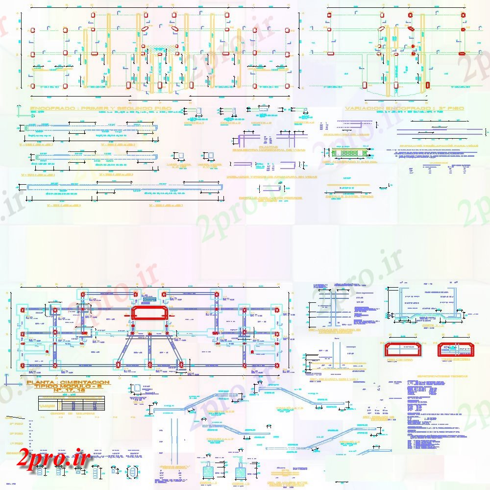 دانلود نقشه جزئیات سازه های چوبی در دال نور و راه پله با نمای ساخت و ساز فایل dwg  کد  (کد37498)