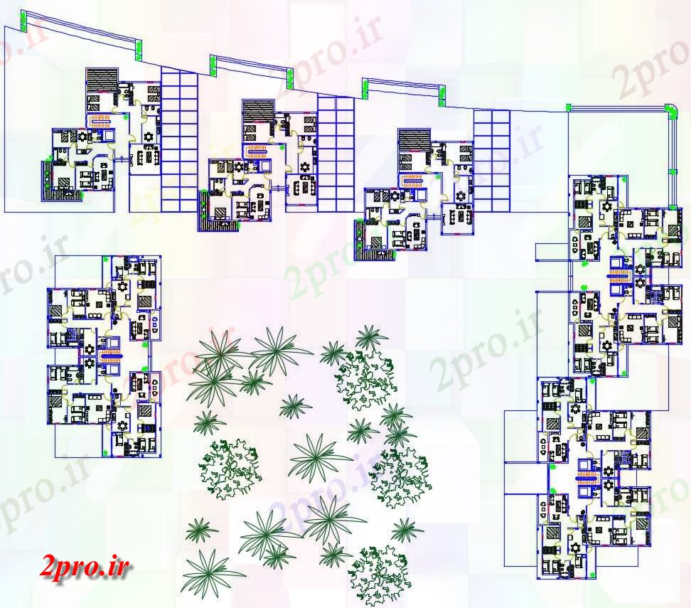 دانلود نقشه مسکونی ، ویلا ، دوبلکس 7×10 متر (کد37818)