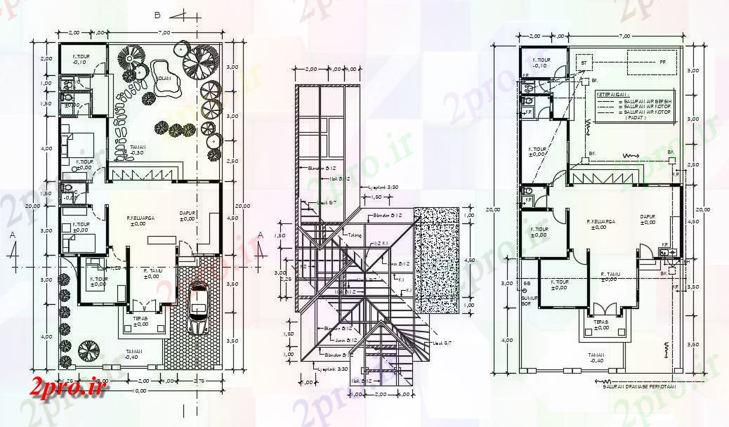 دانلود نقشه ساختمان مسکونی  ، ویلایی ، آپارتمان 10×20 متر (کد37843)