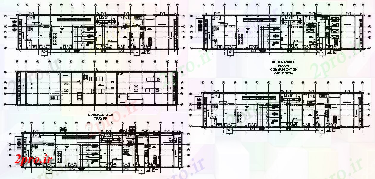 دانلود نقشه ساختمان مسکونی  ، ویلایی ، آپارتمان ، سیستم برق کشی 19×89 متر (کد37925)