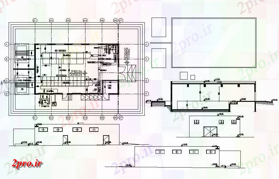 دانلود نقشه اتاق کار ، کارگاه ، انباری ، سوله 13×20 متر (کد37954)