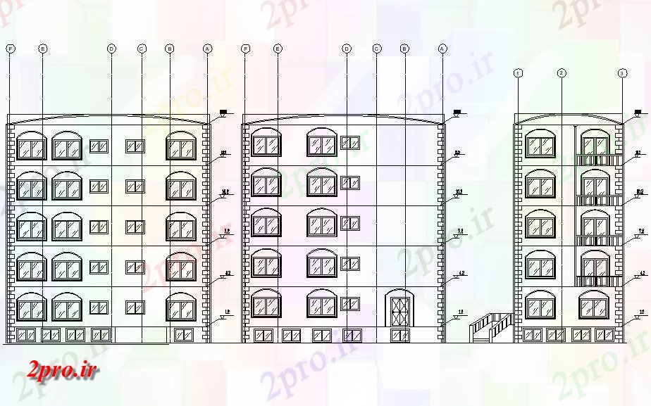 دانلود نقشه برش ساختمان ، اپارتمان   (کد37956)
