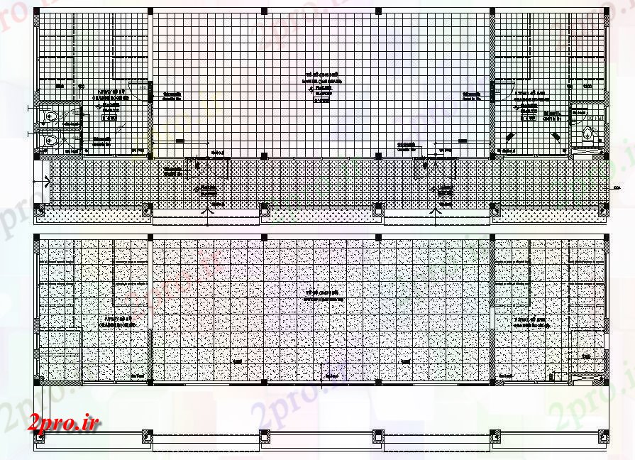 دانلود نقشه ساختمان اداری - تجاری - صنعتی 7×21 متر (کد37974)