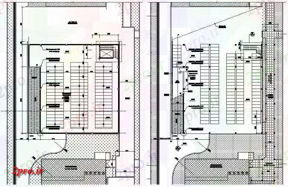 دانلود نقشه ساختمان اداری - تجاری - صنعتی 31×37 متر 21 در 21 متر (کد37979)