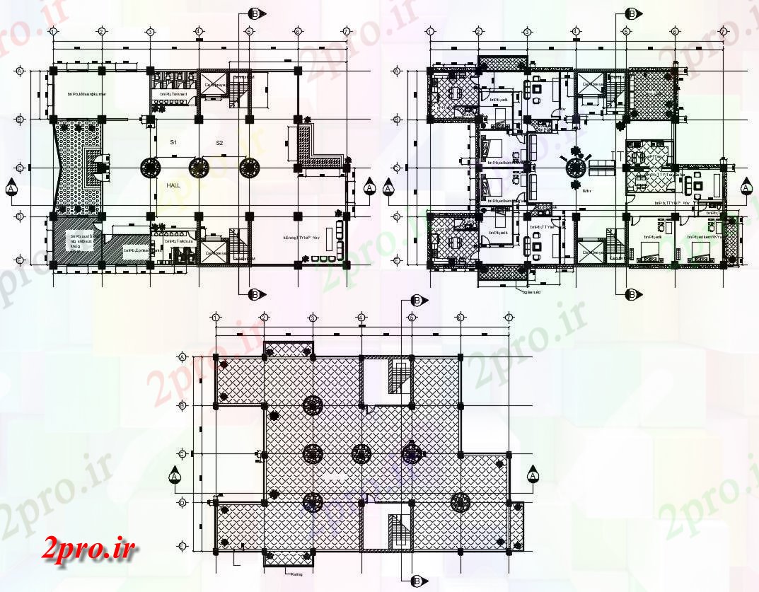 دانلود نقشه مسکونی ، ویلایی ، آپارتمان 20×30 متر 20 در 30 متر (کد38244)