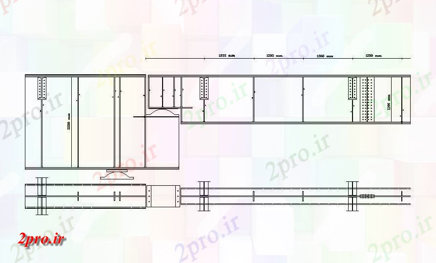 دانلود نقشه طراحی مبلمان آشپزخانه  (کد38248)
