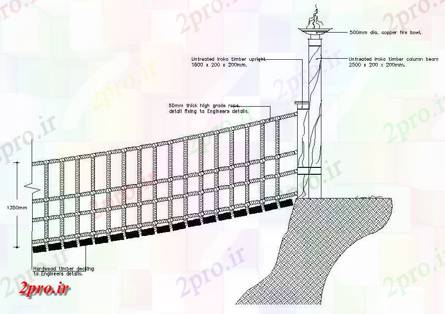 دانلود نقشه جزئیات ساخت پل  (کد38252)