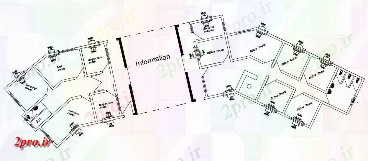 دانلود نقشه ساختمان اداری - تجاری - صنعتی  (کد38365)
