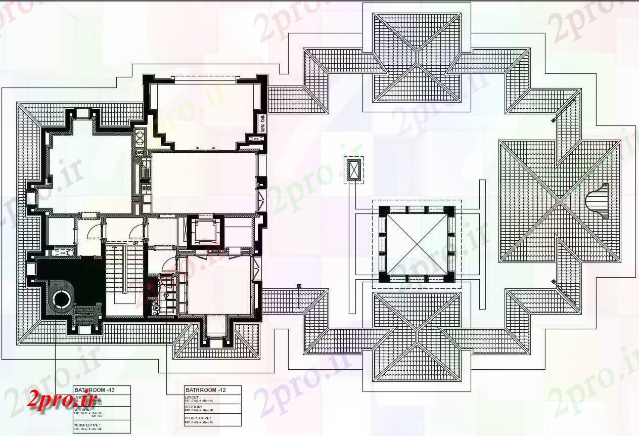 دانلود نقشه مسکونی ، ویلایی ، آپارتمان 17×40 متر 16 در 18 متر (کد38383)