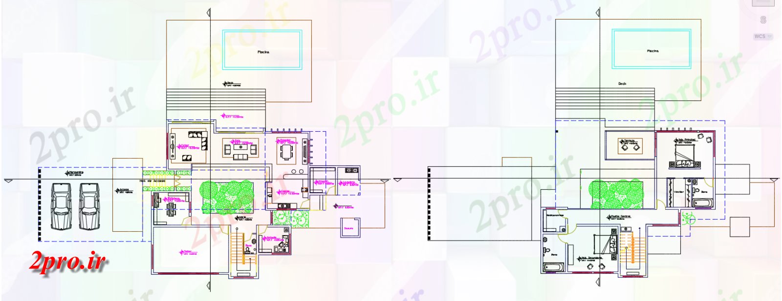دانلود نقشه مسکونی ، ویلایی ، آپارتمان 15×25 متر 16 در 20 متر (کد38437)