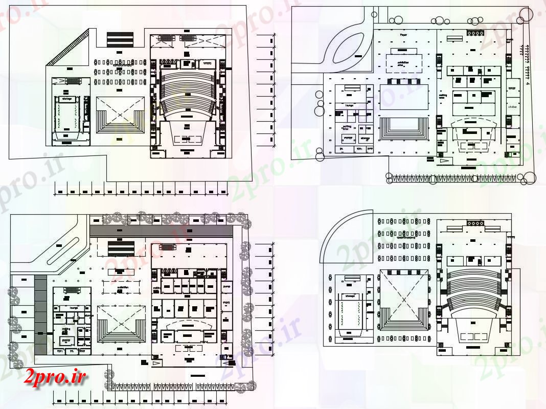 دانلود نقشه ساختمان اداری - تجاری - صنعتی 73×112 متر 80 در 113 متر (مالکد38488)