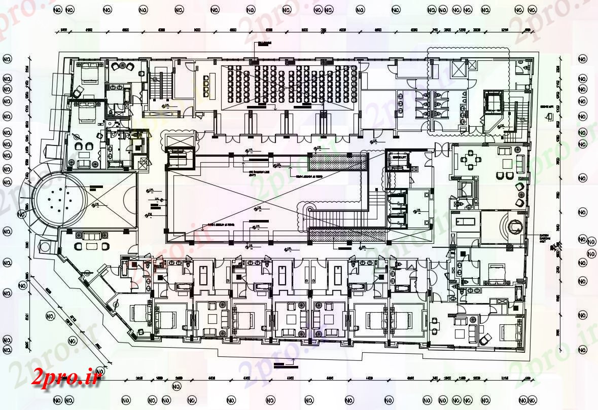 دانلود نقشه مسکونی  ، ویلایی ، آپارتمان 134×53 متر (کد38646)