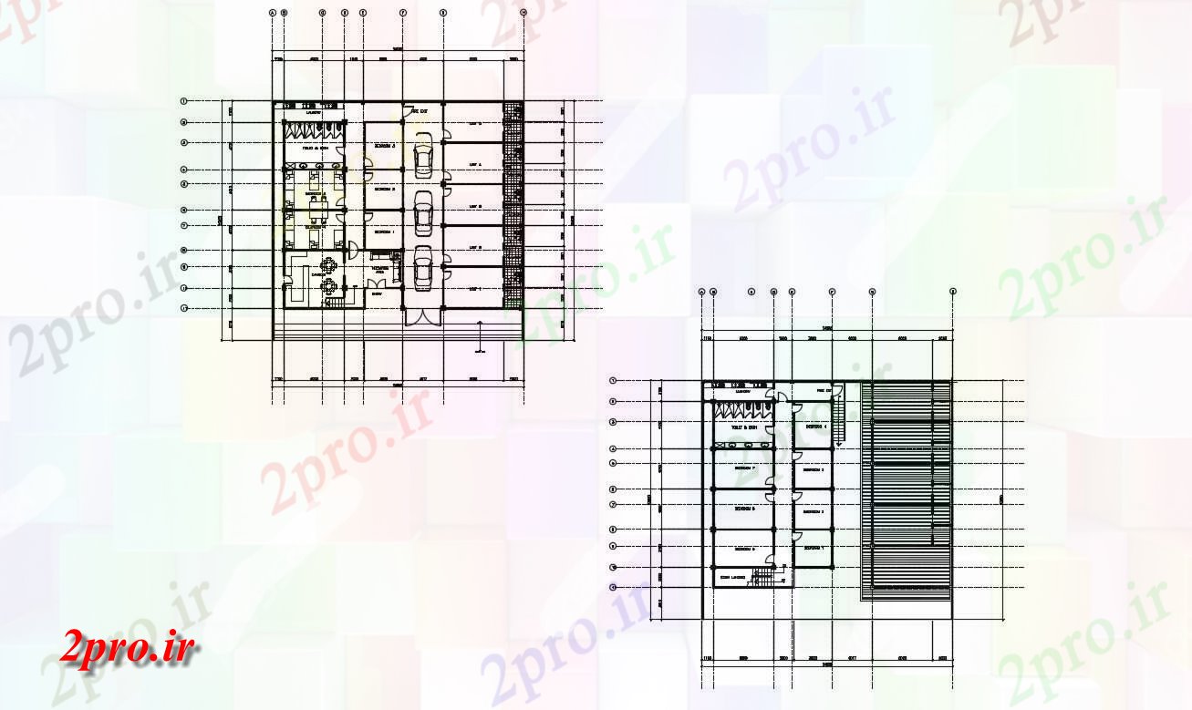 دانلود نقشه مسکونی  ، ویلایی ، آپارتمان  (کد38649)