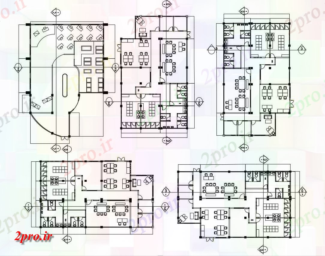 دانلود نقشه ساختمان اداری - تجاری - صنعتی 130×230 متر (کد38919)