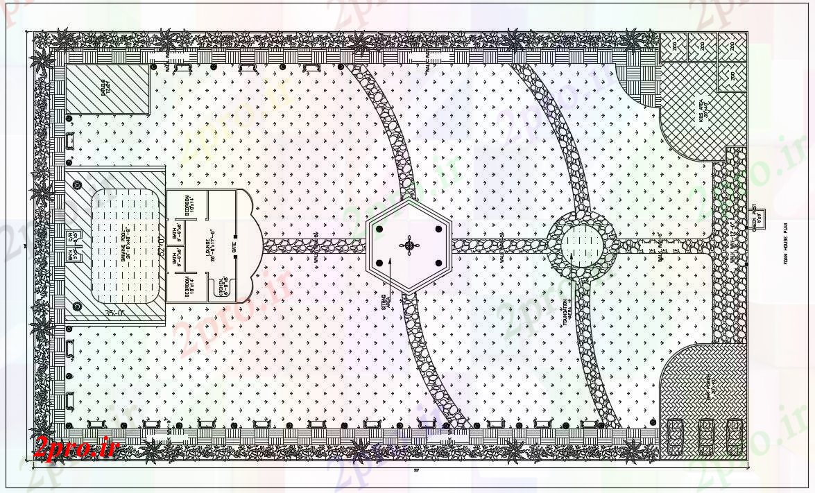دانلود نقشه خانه های کوچک ، نگهبانی ، سازمانی - 178×230 متر (کد38957)