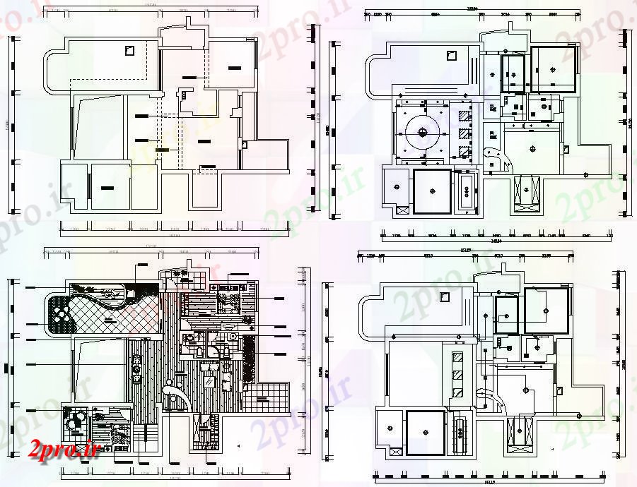 دانلود نقشه خانه های کوچک ، نگهبانی ، سازمانی - 12×15 متر (کد39071)
