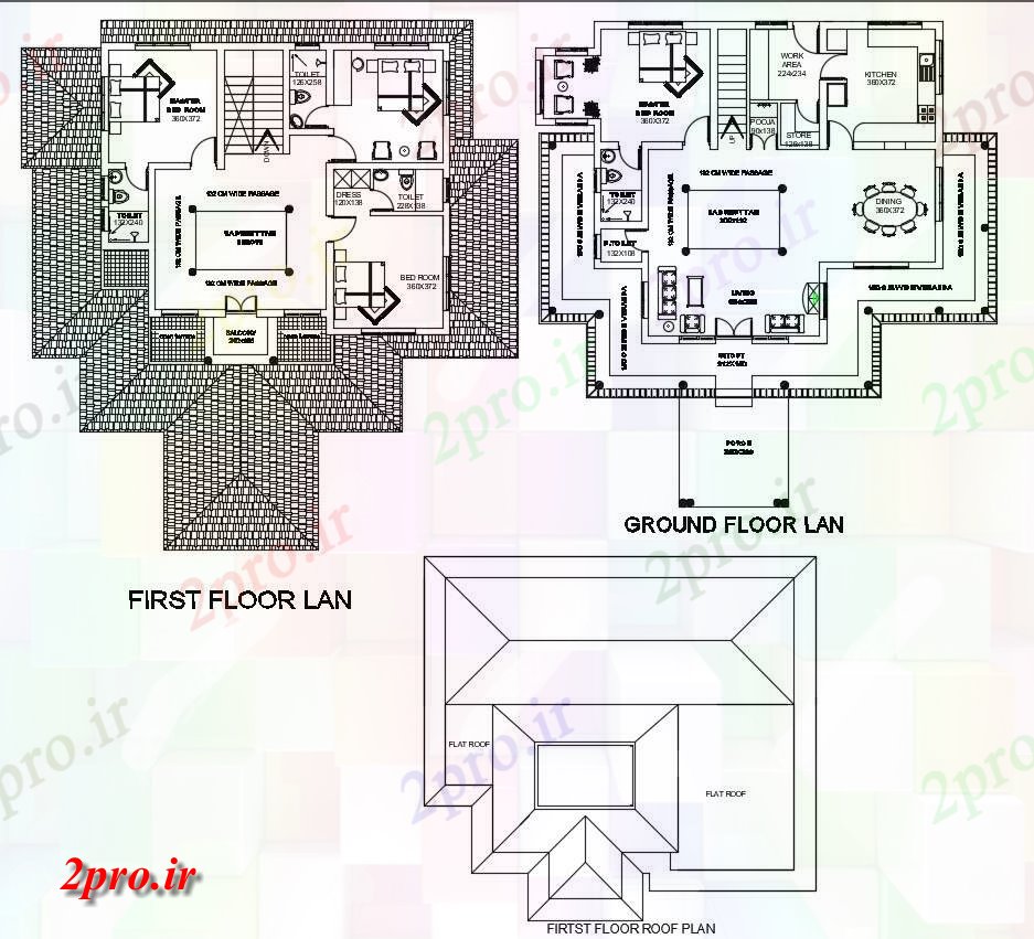 دانلود نقشه مسکونی  ، ویلایی ، آپارتمان 15×16 متر (کد39084)