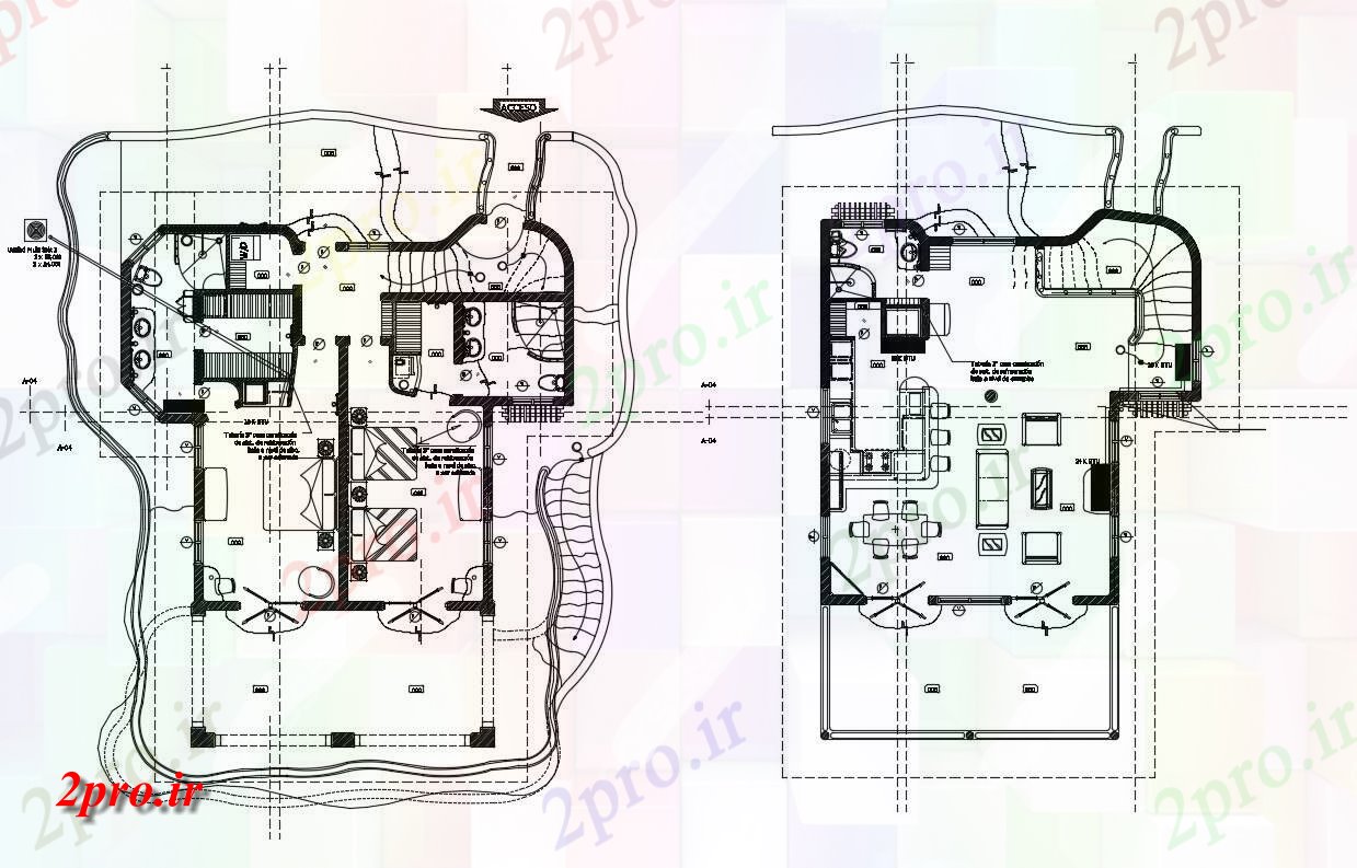 دانلود نقشه خانه های کوچک ، نگهبانی ، سازمانی - 8×12 متر (کد39151)