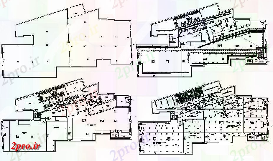 دانلود نقشه ساختمان اداری - تجاری - صنعتی  (کد39164)