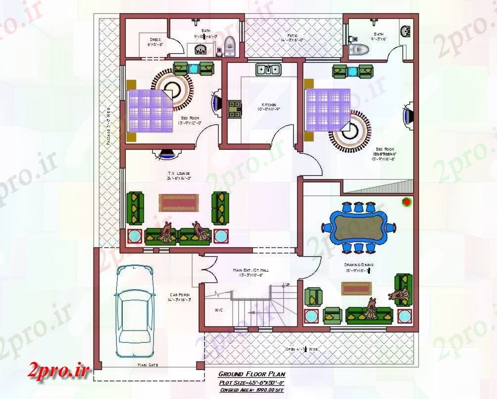 دانلود نقشه معماری فایل مجلس طرح DWG 13 در 13 متر (کد39368)