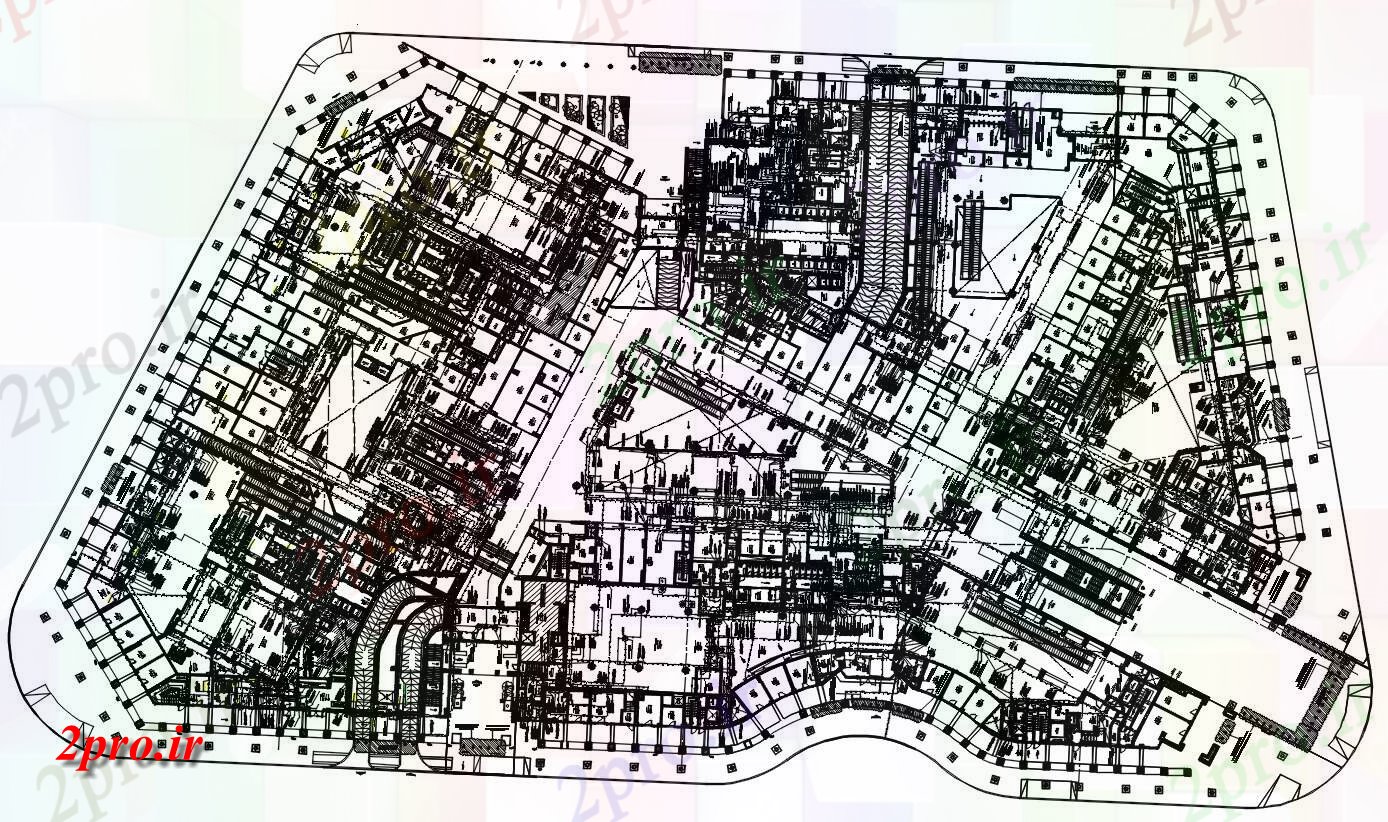 دانلود نقشه ساختمان اداری - تجاری - صنعتی 0×LL متر (کد39534)