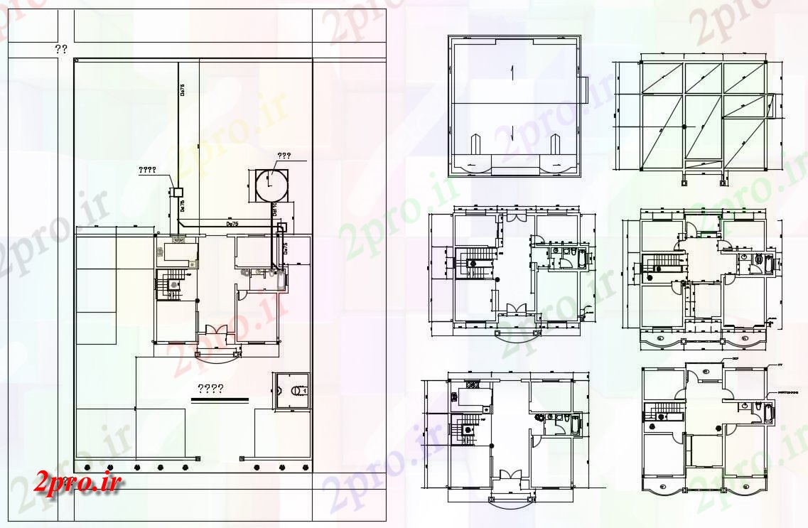 دانلود نقشه مسکونی  ، ویلایی ، آپارتمان 10×12 متر (کد39605)