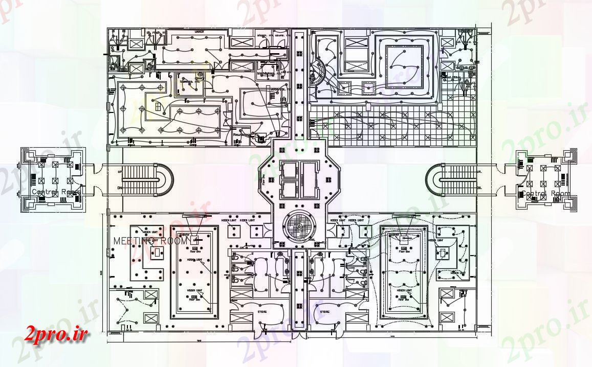 دانلود نقشه طراحی سقف کاذب 32×40 متر (کد39607)