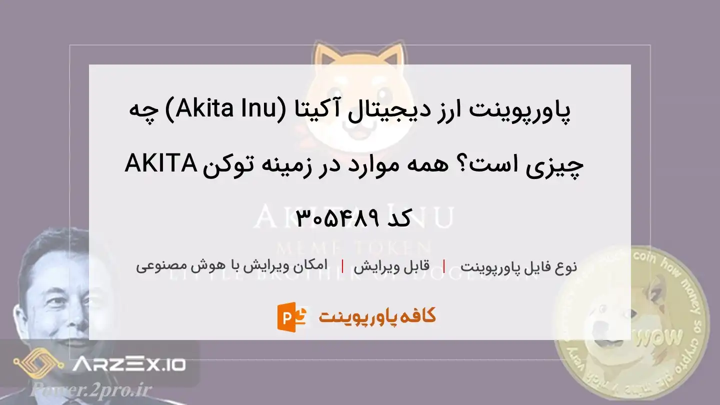 دانلود پاورپوینت ارز دیجیتال آکیتا (Akita Inu) چه چیزی است؟ همه موارد در زمینه توکن AKITA کد 305489