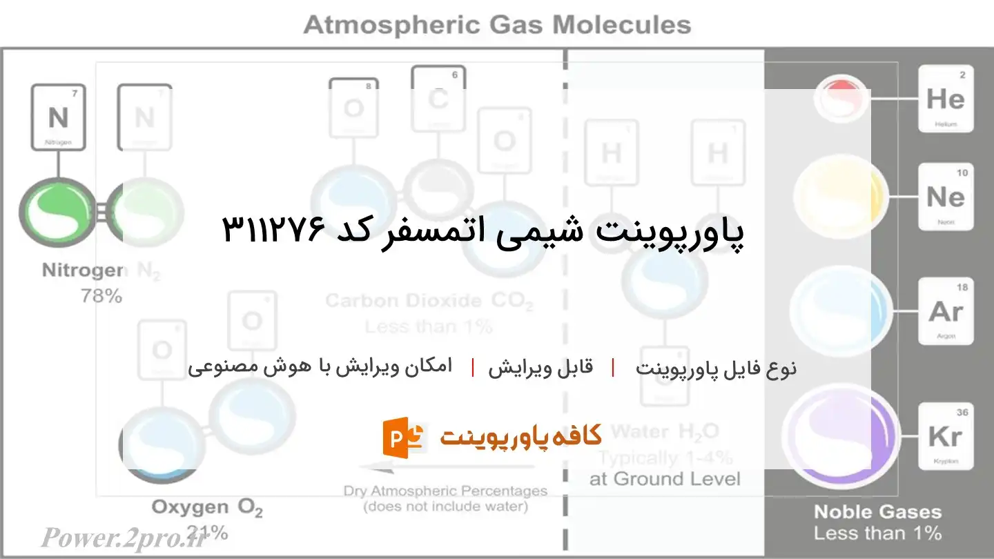 دانلود پاورپوینت شیمی اتمسفر کد 311276