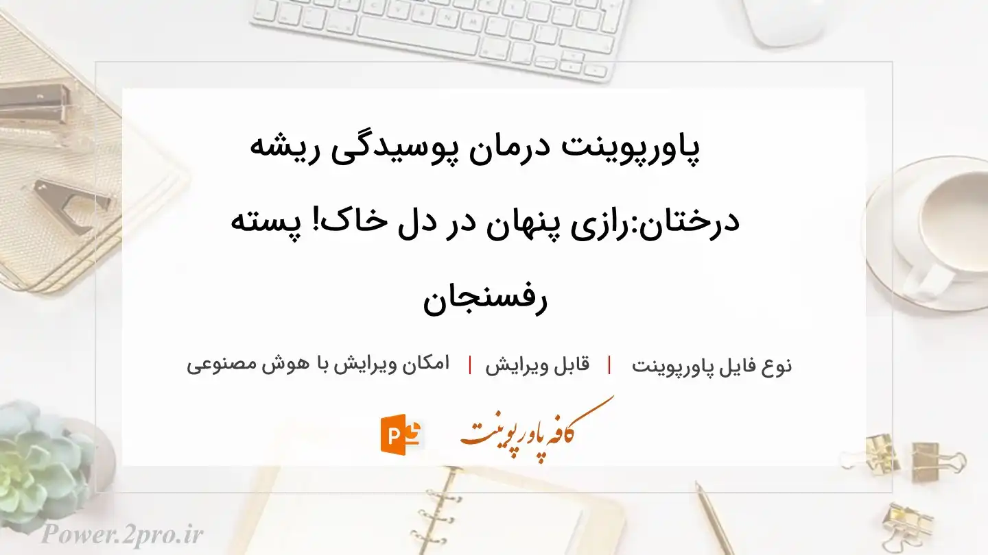  دانلود پاورپوینت درمان پوسیدگی ریشه درختان:رازی پنهان در دل خاک! پسته رفسنجان 