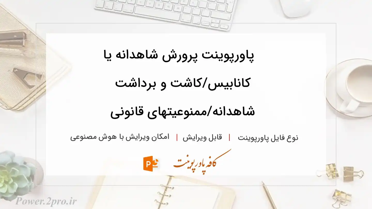  دانلود پاورپوینت پرورش شاهدانه یا کانابیس/کاشت و برداشت شاهدانه/ممنوعیتهای قانونی 
