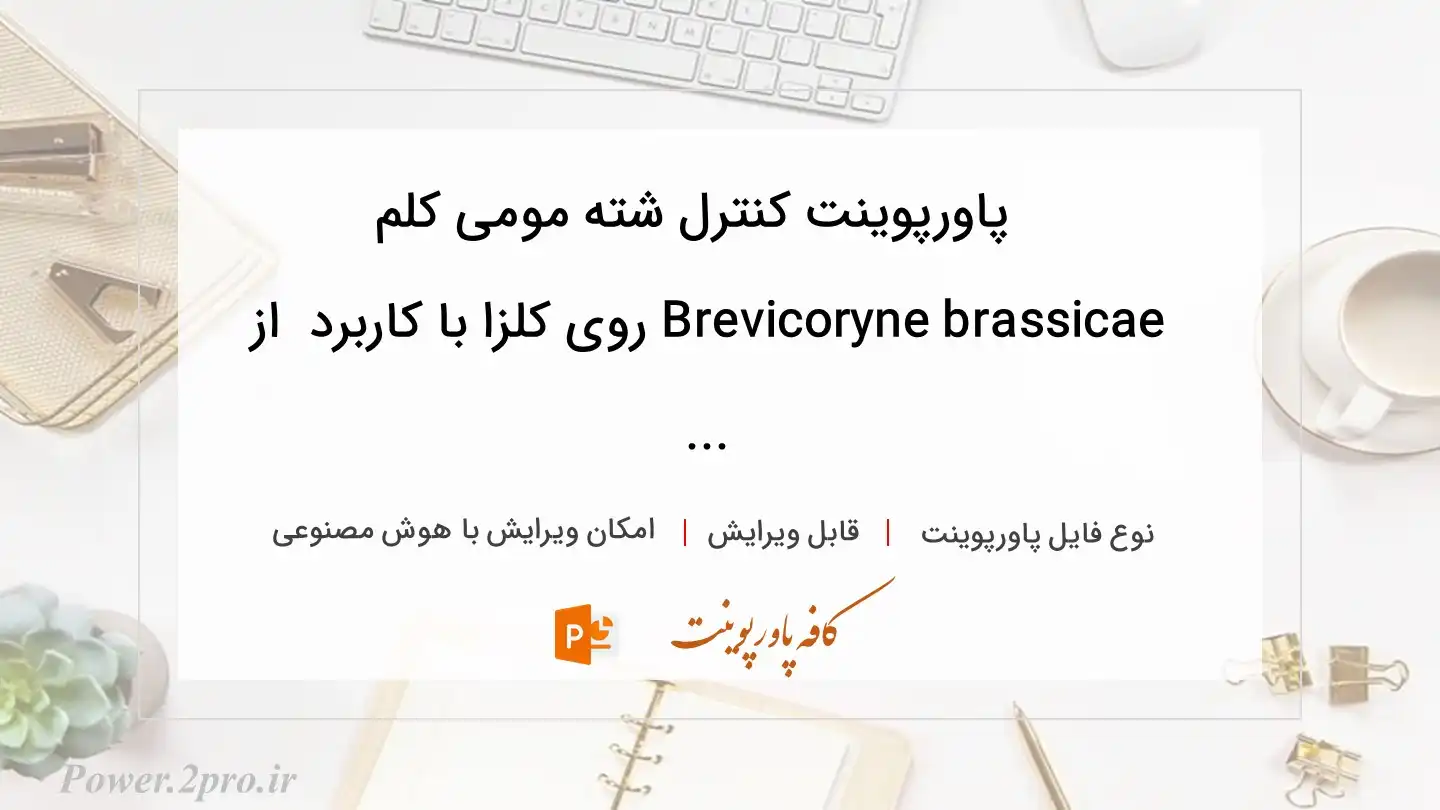  دانلود پاورپوینت کنترل شته مومی کلم Brevicoryne brassicae روی کلزا با کاربرد  از ... 