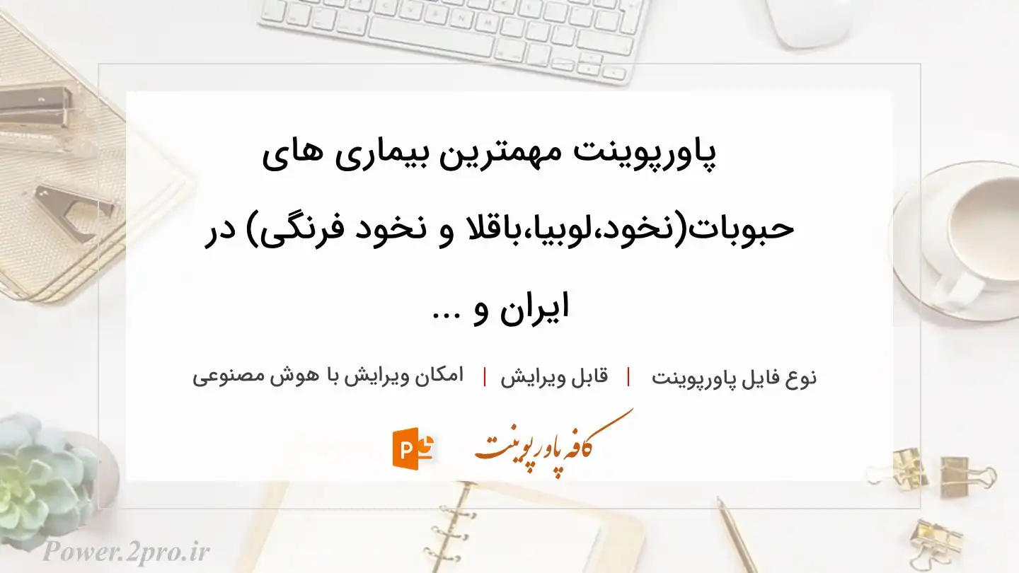  دانلود پاورپوینت مهمترین بیماری های حبوبات(نخود،لوبیا،باقلا و نخود فرنگی) در ایران و ... 