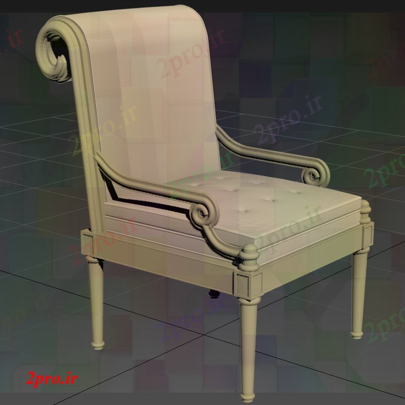 دانلود نقشه بلوک میز و صندلی مدل صندلی (کد40087)