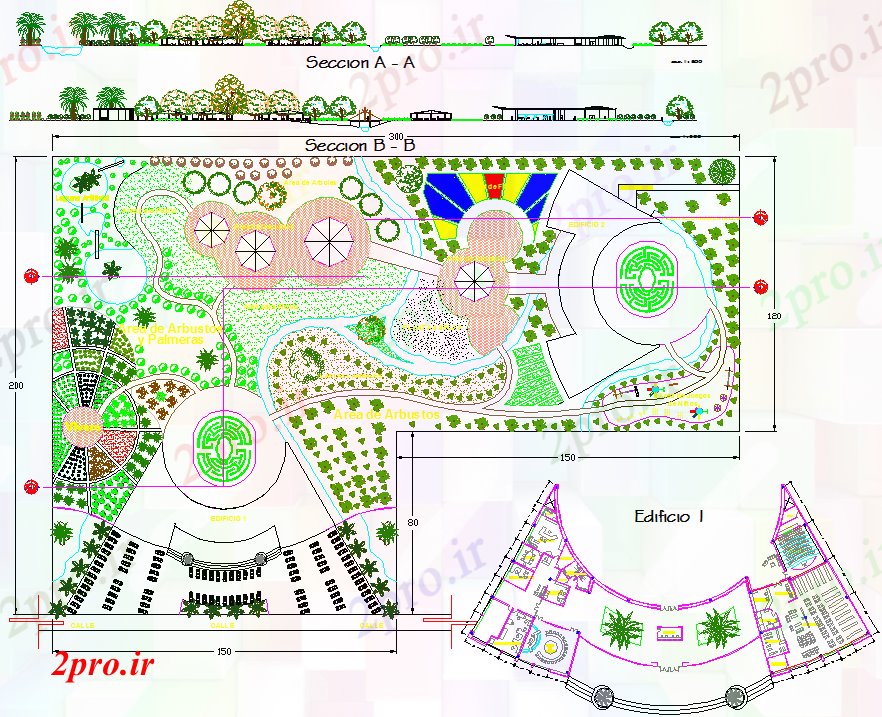 دانلود نقشه باغ گیاهی پارک (کد40131)