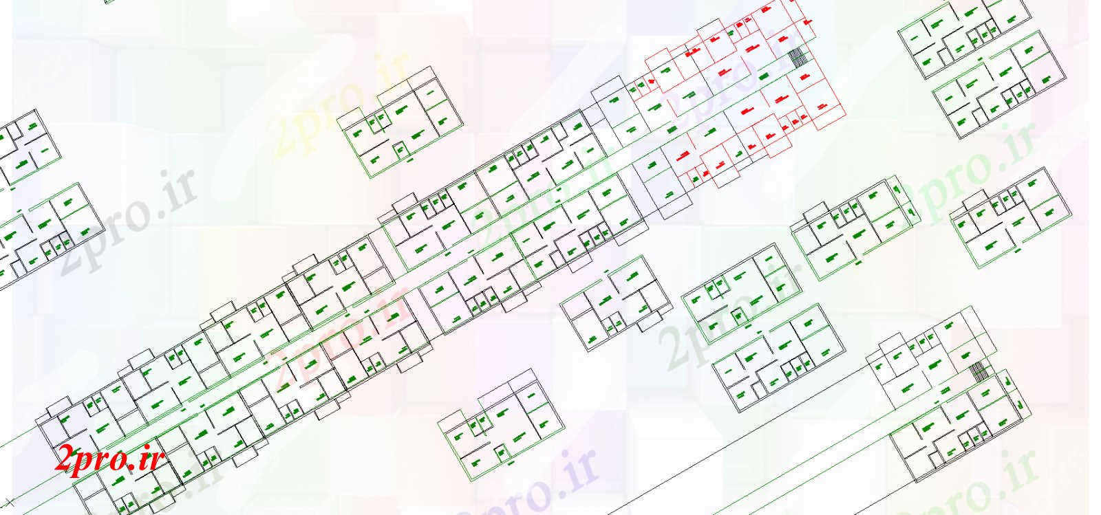 دانلود نقشه مسکونی  ، ویلایی ، آپارتمان  طرح (کد40153)