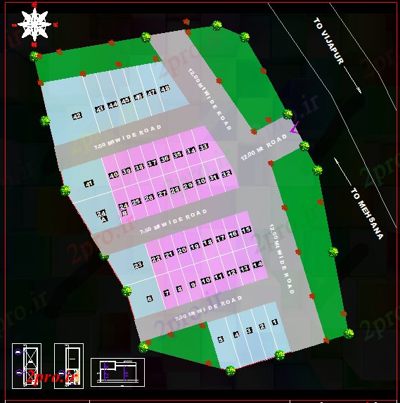 دانلود نقشه برنامه ریزی شهری مغازه ها (کد40208)