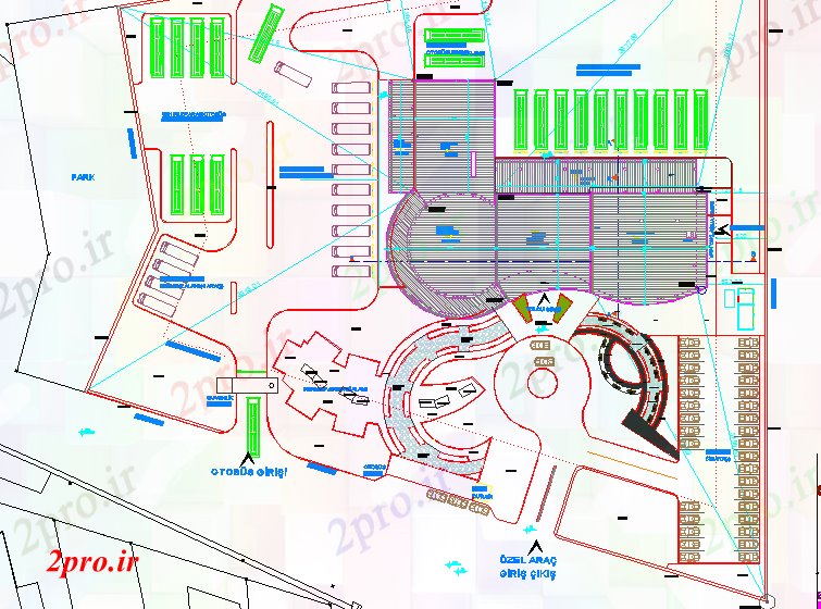 دانلود نقشه  ساختمان دولتی ، سازمانی معماری ترمینال اتوبوس (کد40263)