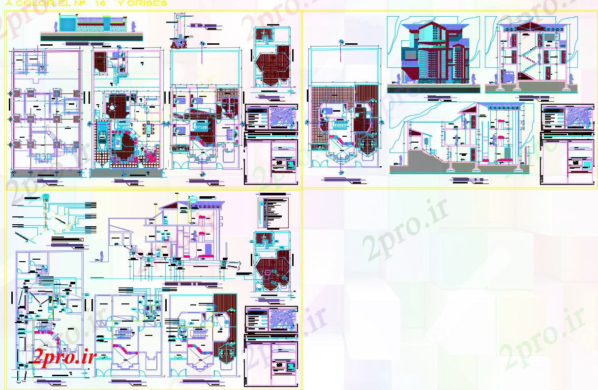 دانلود نقشه مسکونی  ، ویلایی ، آپارتمان  پروژه های خانه چند (کد40322)