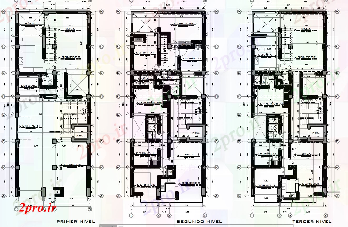 دانلود نقشه مسکونی  ، ویلایی ، آپارتمان  پروژه های مسکن (کد40369)