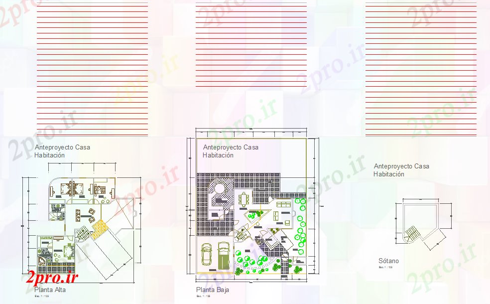 دانلود نقشه مسکونی  ، ویلایی ، آپارتمان  برنامه ریزی مسکونی (کد40421)