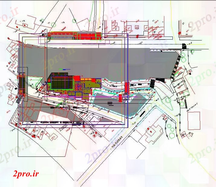 دانلود نقشه  ساختمان دولتی ، سازمانی جزئیات مرکز تفریحی (کد40432)