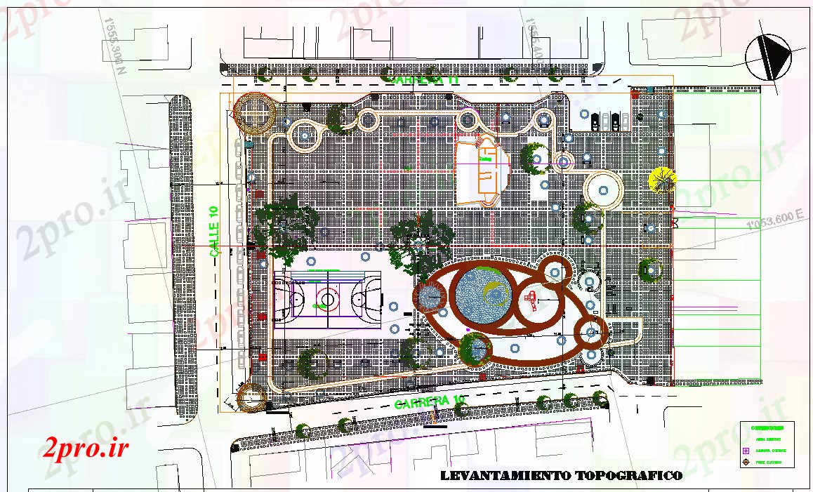 دانلود نقشه اتوماسیون باغ  طراحی باغ  شهری (کد40445)