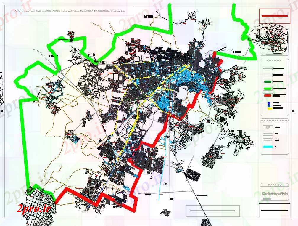 دانلود نقشه برنامه ریزی شهری پلانو د پاچوکا (کد40496)