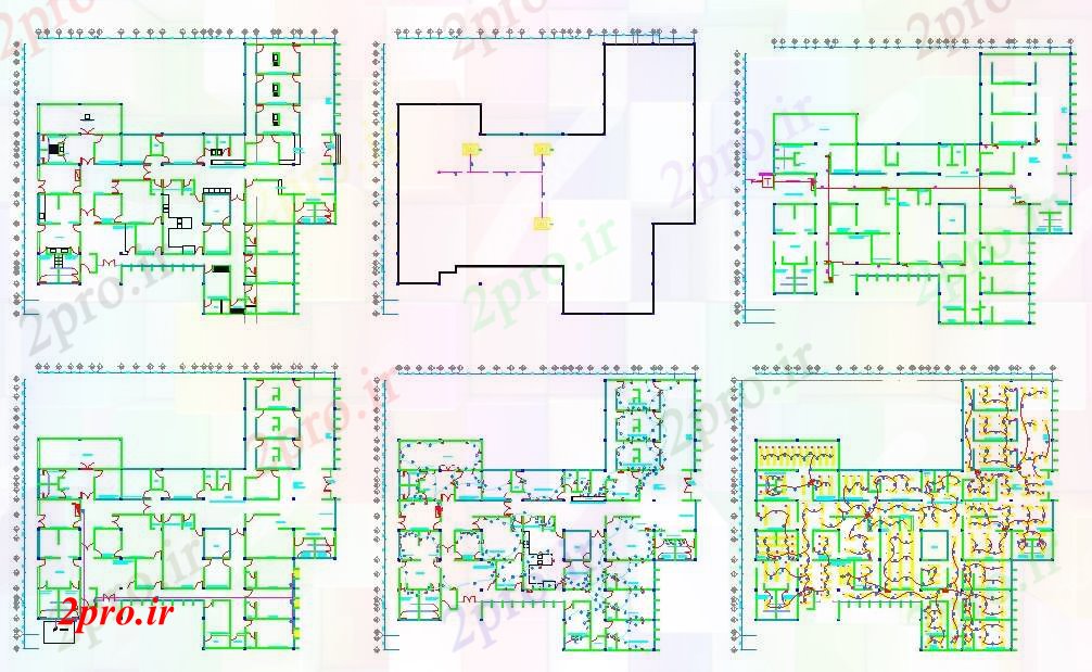 دانلود نقشه مسکونی  ، ویلایی ، آپارتمان  برق دراز کردن طراحی (کد40509)